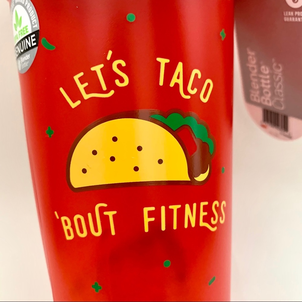 Brand new BlenderBottle shaker bottle taco-themed